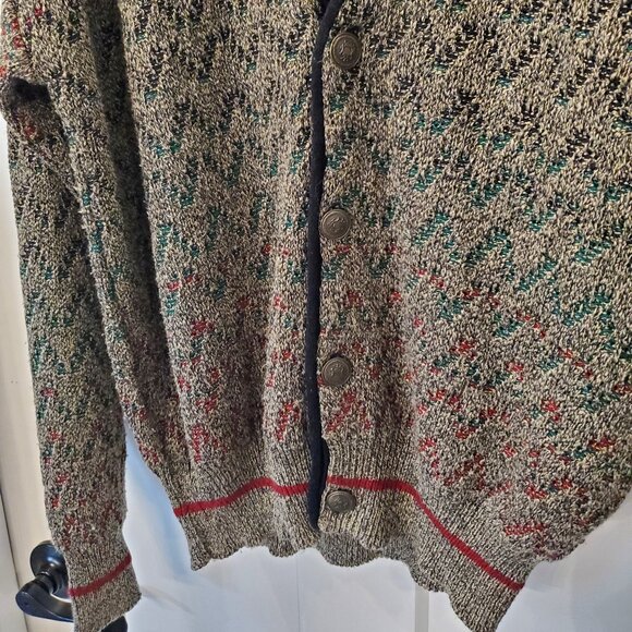 Vintage JT Beckett Wool Blend Knit Cardigan Sweater- Men's Size Large - Picture 4 of 7